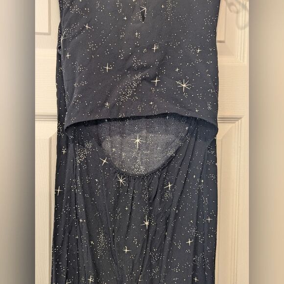 & Other Stories Mini Short Dress Black Open Cut Out Starry Night Star Party 4 - Picture 9 of 10